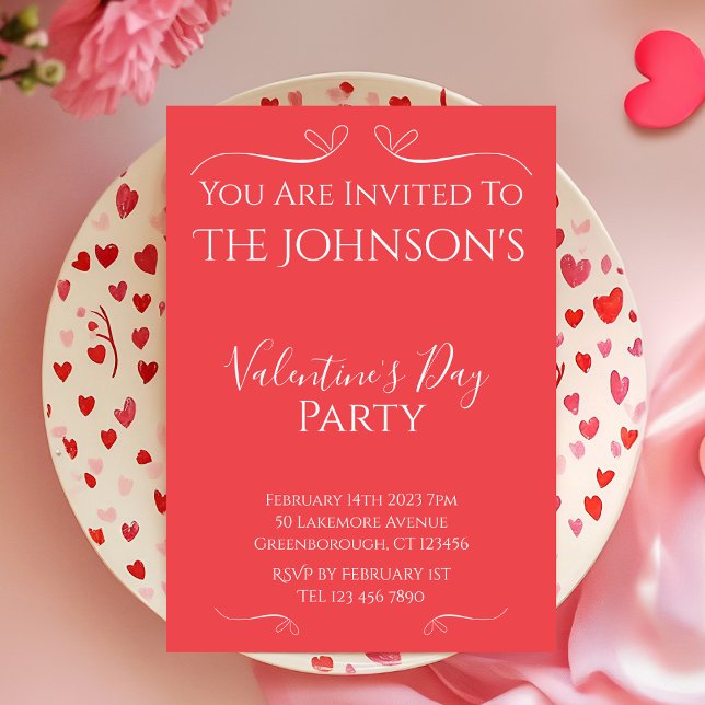 Invitación del Partido Día de San Valentín Rojo Ro (Subido por el creador)