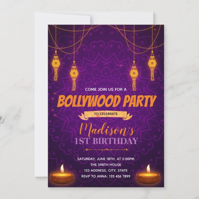 Invitación del partido Diwali (Anverso)