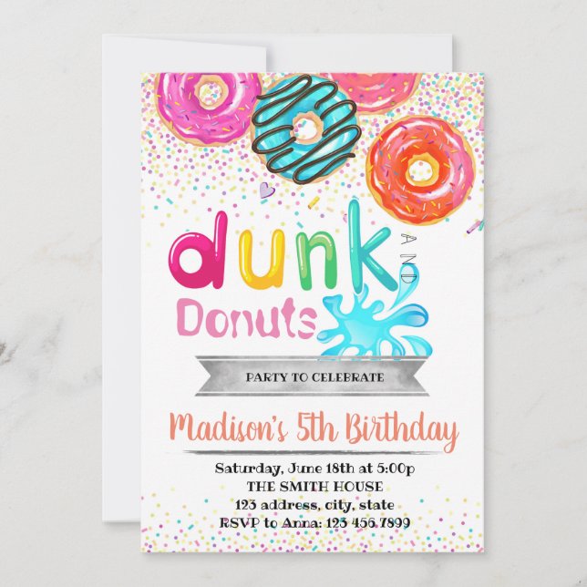 Invitación del partido Dunk and Donuts (Anverso)
