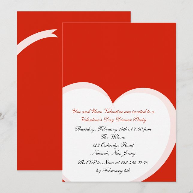 Invitación del partido El día de San Valentín del  (Anverso / Reverso)