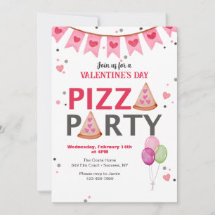 Invitación del Partido el día de San Valentín Pizz
