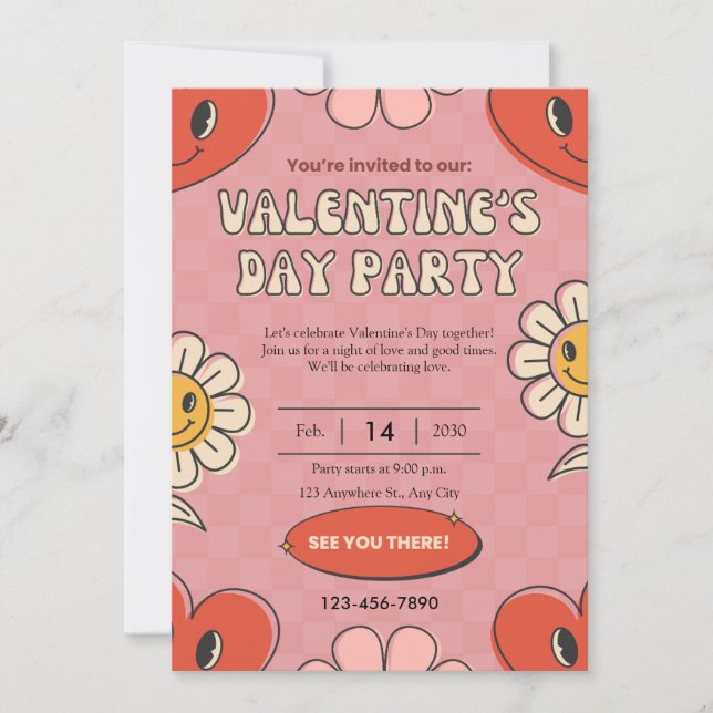 Invitación del Partido El día de San Valentín Rojo (Anverso)