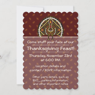 Invitación del partido Fall Turkey