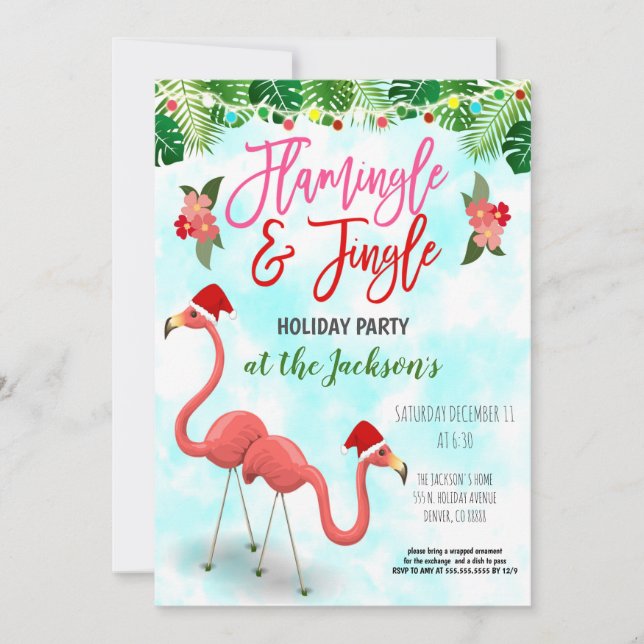 Invitación del partido Flamingo navidades (Anverso)