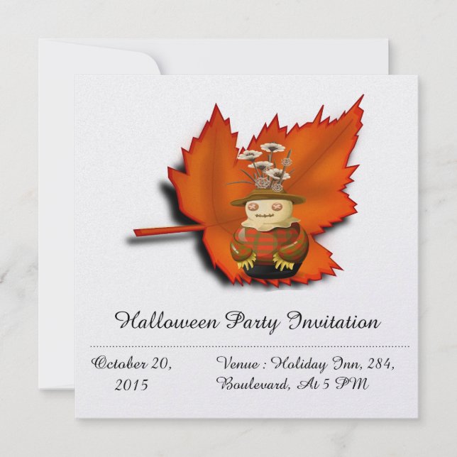 Invitación del partido Foliage de Maple Fall de Sc (Anverso)