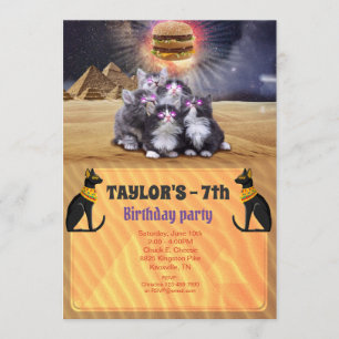 Invitación del partido gatos egipcio