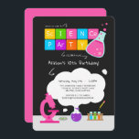Invitación del partido Girly Science<br><div class="desc">¿Conoces a un chica que ama la ciencia? ¡Un fiesta con temática científica es perfecto para el pequeño científico de tu vida! Hacerlo una fantástica fiesta de cumpleaños para niños con la Invitación del Girly Science Party diseñada por Enchantsofisticante Design Company. Estas invitaciones de 5" x 7" incluyen un entorno...</div>