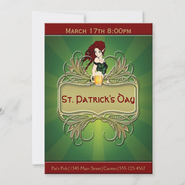 Invitación del partido Green and Gold St. Patrick (Anverso)