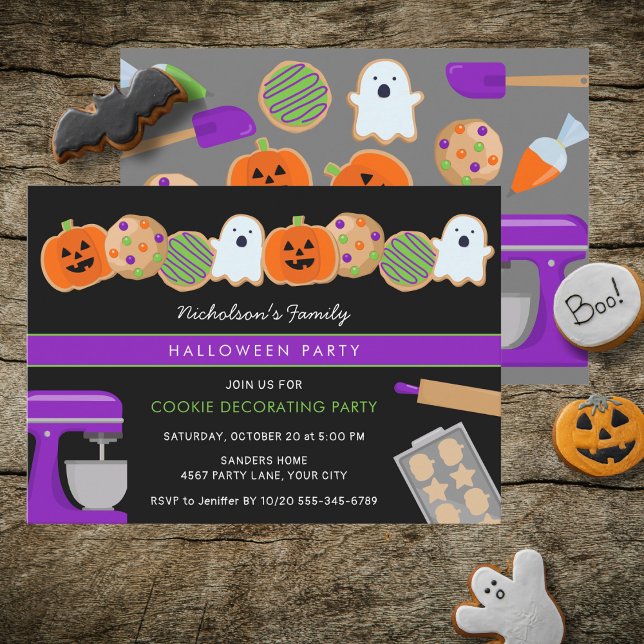 INVITACIÓN DEL PARTIDO HALLOWEEN COOKIE (Subido por el creador)