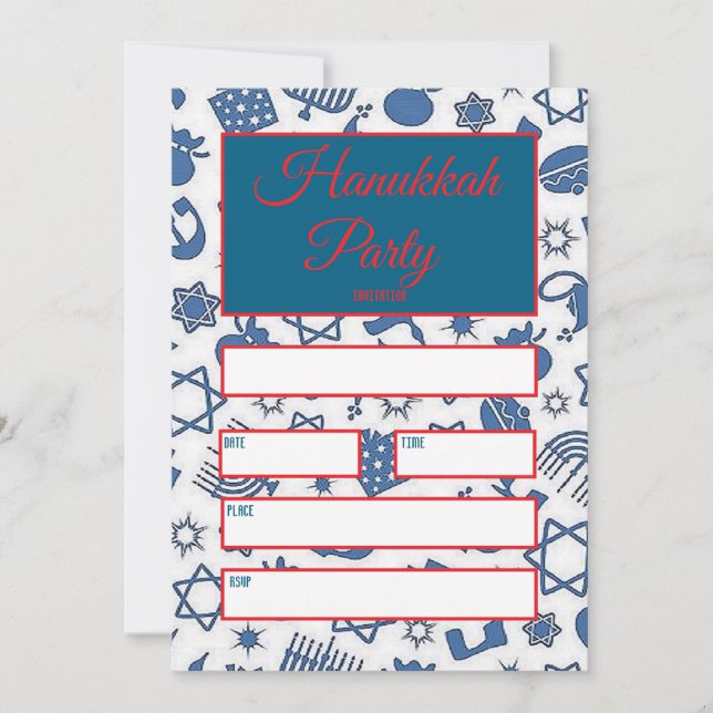 Invitación del partido Hanukkah (Anverso)