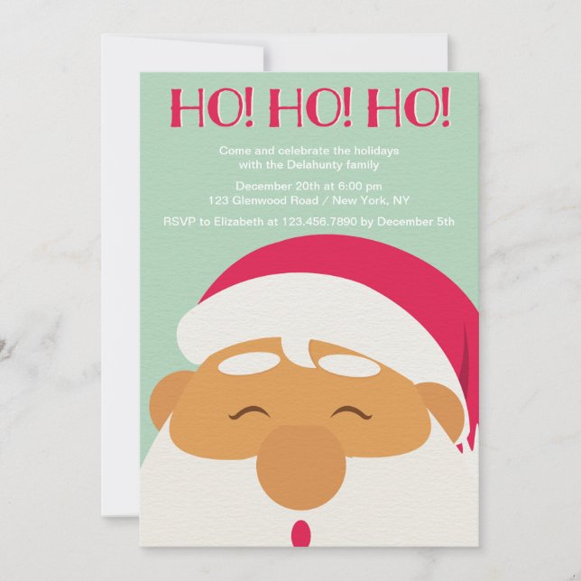 Invitación del partido HO HO Santa Claus (Anverso)