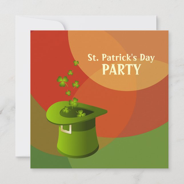Invitación del partido irlandés St. Patrick's Day (Anverso)
