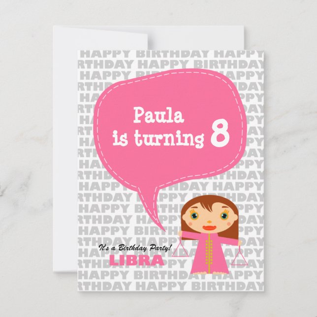 Invitación del partido Libra Kids (Anverso)