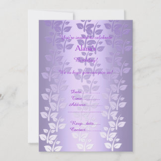 INVITACIÓN DEL PARTIDO LILAC PURPLE LEAF