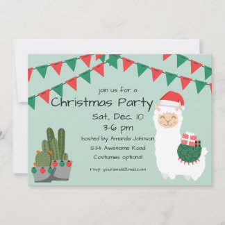 Invitación del partido Llama a los navidades