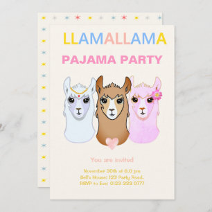 Invitación del partido Llama Pajama