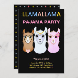 Invitación del partido Llama Pajama