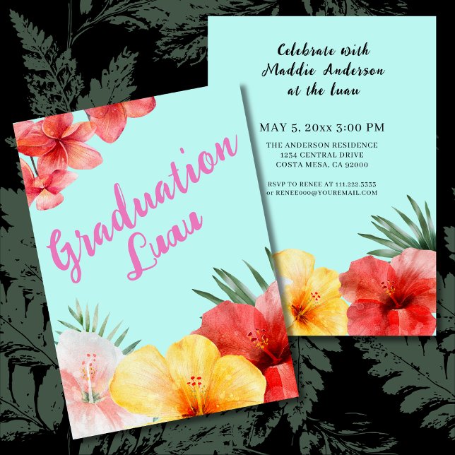 Invitación del partido Luau de Graduación (Subido por el creador)