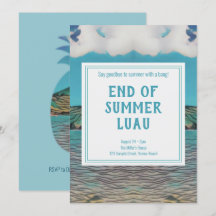 Invitación del Partido Luau Tropical