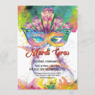 Invitación del partido Mardi Gras