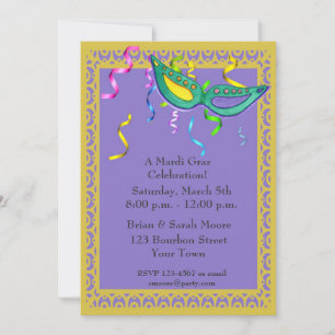 Invitación del partido Mardi Gras
