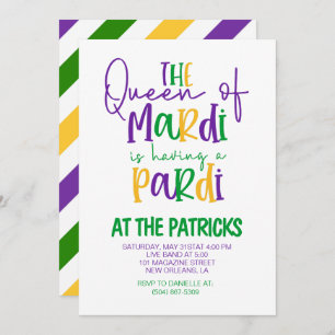 Invitación del partido Mardi Gras