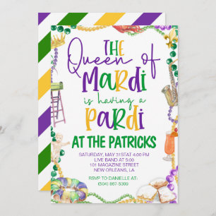 Invitación del partido Mardi Gras