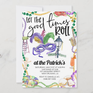 Invitación del partido Mardi Gras
