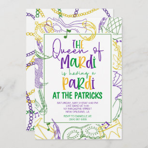 Invitación del partido Mardi Gras