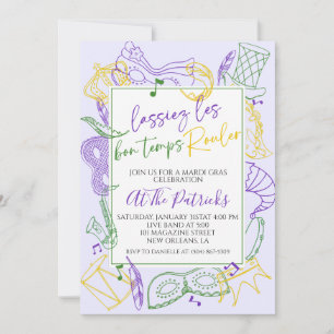 Invitación del partido Mardi Gras