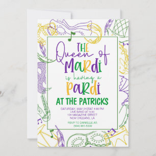 Invitación del partido Mardi Gras