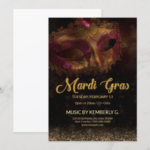 Invitación del partido Mardi Gras