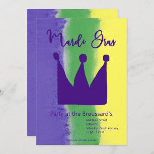 Invitación del partido Mardi Gras