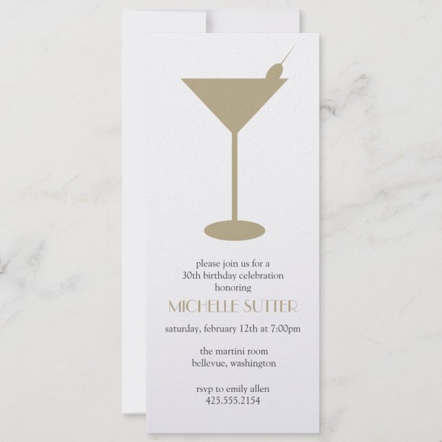 Invitación del partido Martini (Anverso)