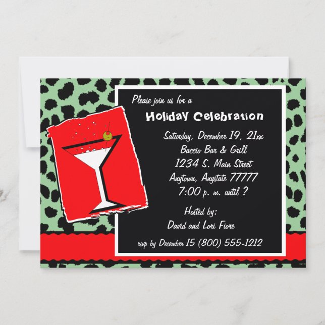 Invitación del Partido Martini Del Leopardo Rojo Y (Anverso)