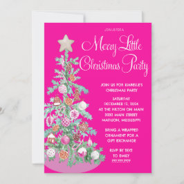 Invitación del partido Merry Little Navidades