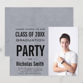 INVITACIÓN DEL PARTIDO MODERNO DE GRADUACIÓN AZUL 