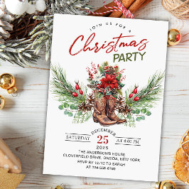 Invitación del partido Navidad Cowboy Boots en Occ