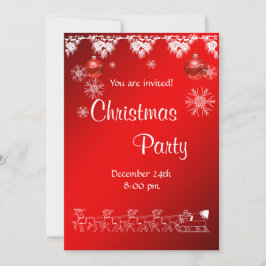 Invitación del partido navidad en rojo