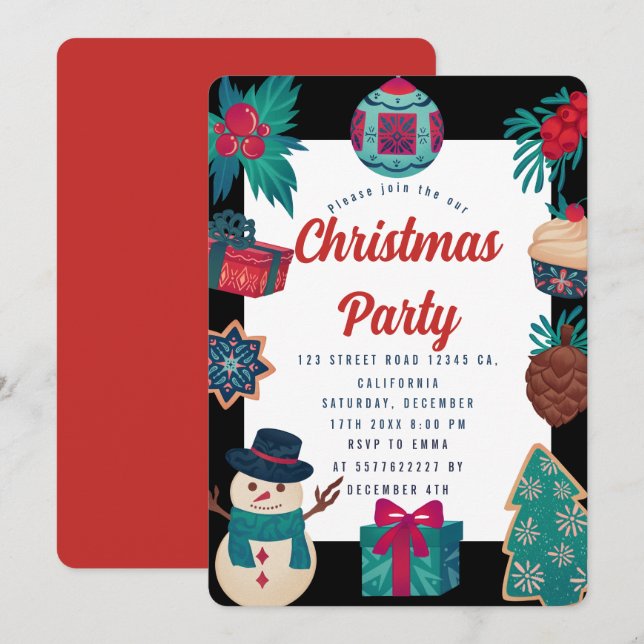 Invitación del partido navidades (Anverso / Reverso)