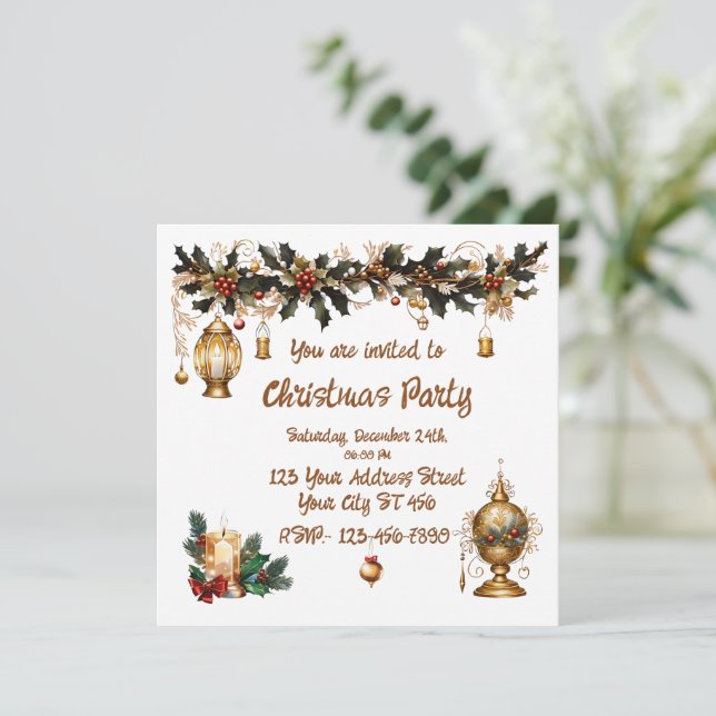 Invitación del partido navidades (Anverso de pie)