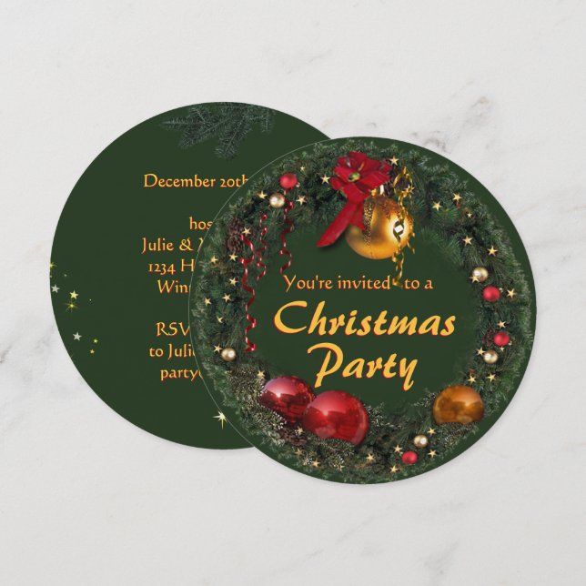 Invitación del partido navidades (Anverso / Reverso)