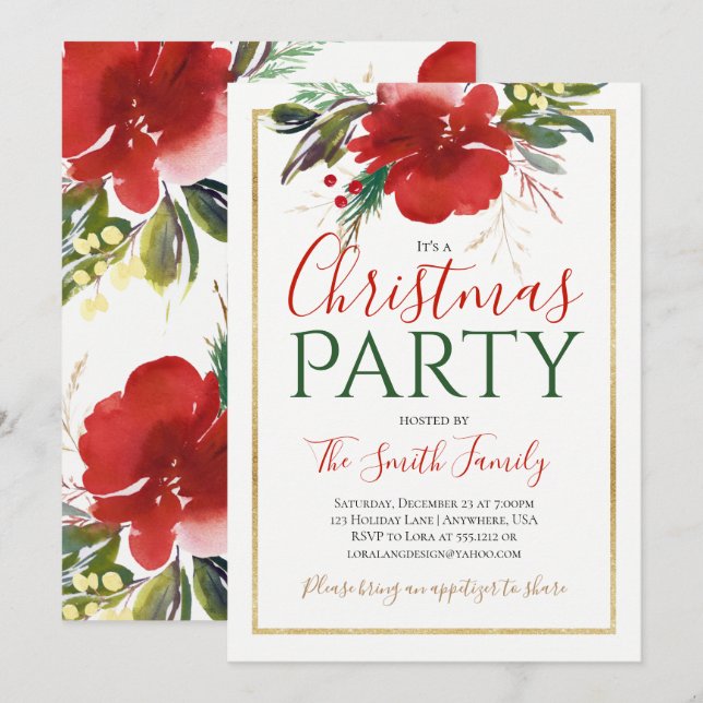 Invitación del partido navidades (Anverso / Reverso)