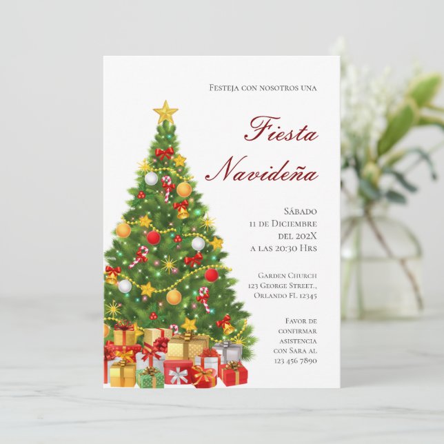 Invitación del partido navidades (Anverso de pie)