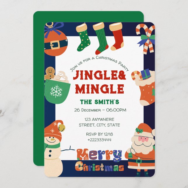 Invitación del partido navidades (Anverso / Reverso)