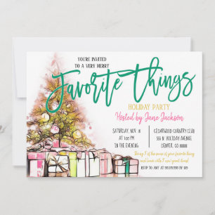 Invitación del partido Navidades de cosas favorita
