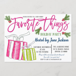 Invitación del partido Navidades de cosas favorita