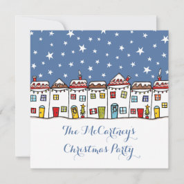 Invitación del partido Navidades de escena de niev