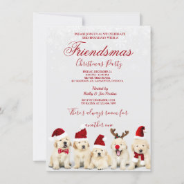 Invitación del partido Navidades de Golden Retriev