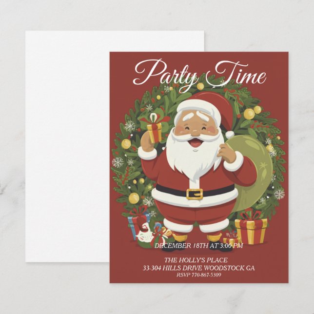 Invitación del partido Navidades de la Guerra de S (Anverso / Reverso)